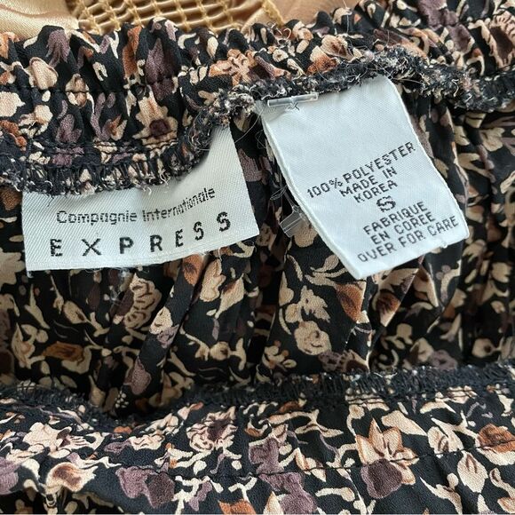 Vintage 90s Compagnie Internationale Express Broomstick Prairie Skirt S M - Picture 4 of 5